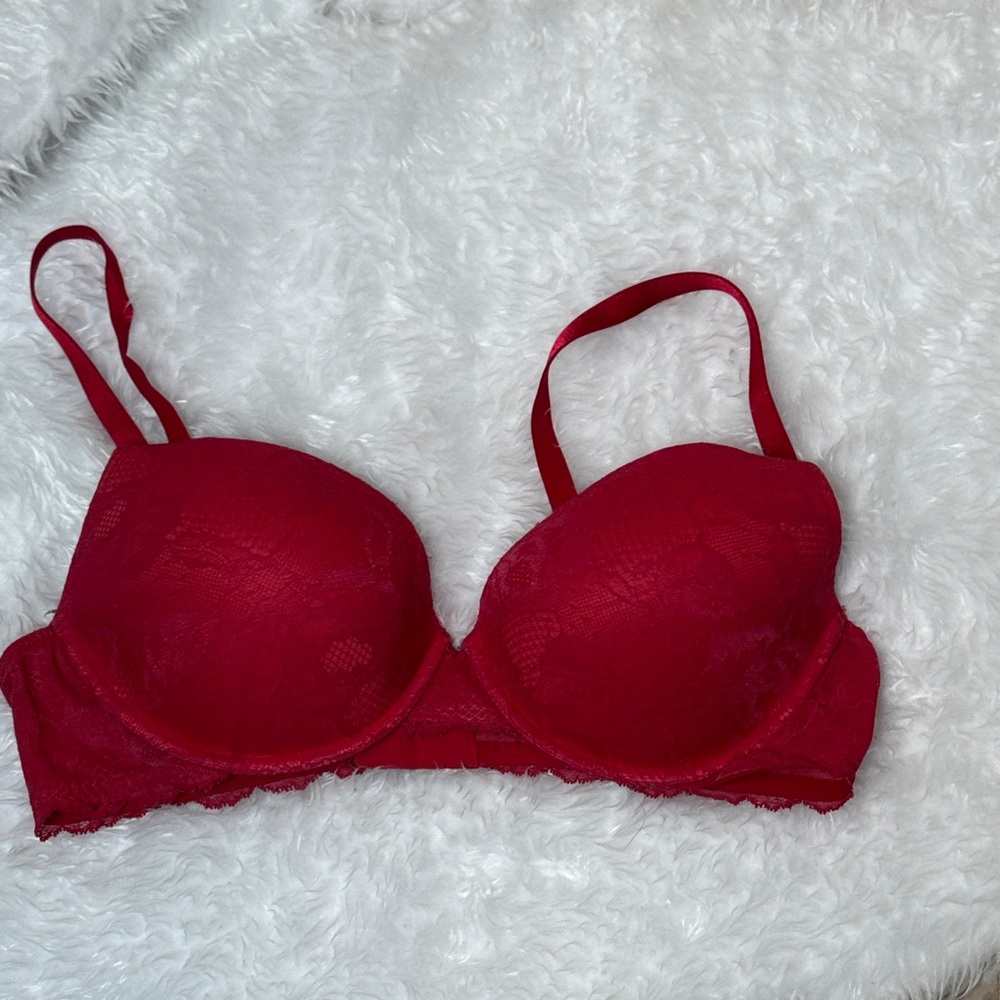 Chic Scarlet Lace Bra
